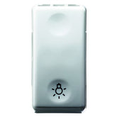 Single-pole push button with light marking